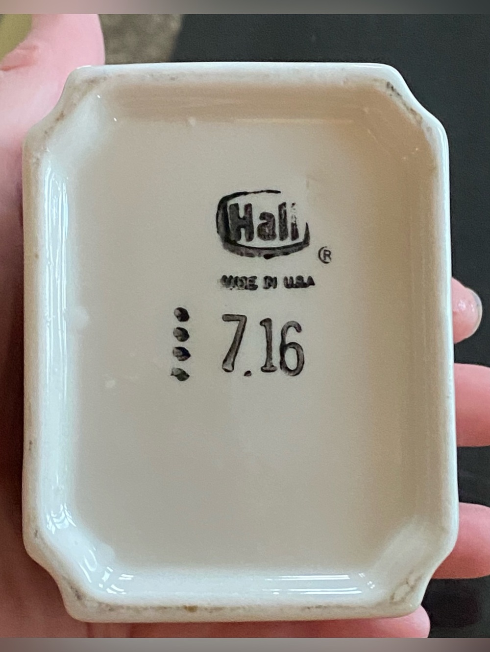 VTG Hall White Ceramic Sugar Sweet n Low Packet Holder Restaurant Ware USA - Picture 5 of 5
